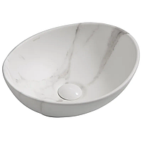 Раковина накладна MIXXUS PREMIUM ELLIPSE-0108 MARBLE 400х330х145mm (MP6526)