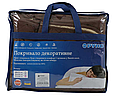 Красиве полуторне покривало 150х212 стьобане мікрофібра двостороннє, однотонні шикарні пледи Шоколадний, фото 3