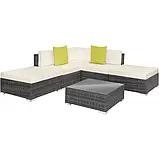 Набір меблів із техноротангу для відпочинку Paris сірого кольору, фото 2