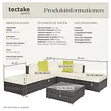 Набір меблів із техноротангу для відпочинку Paris сірого кольору, фото 7