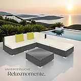 Набір меблів із техноротангу для відпочинку Paris сірого кольору, фото 3