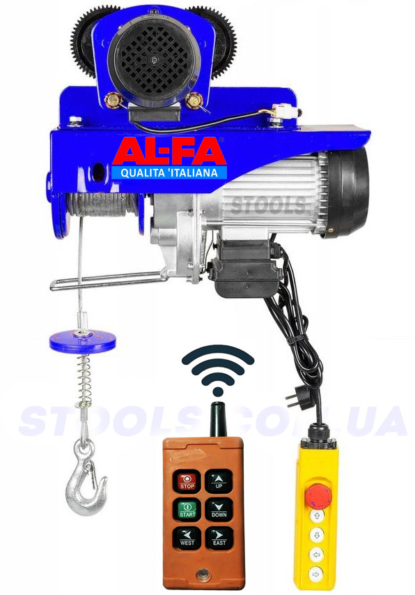 Тельфер з пересувним механізмом AL-FA ALEH800TR 400 / 800кг