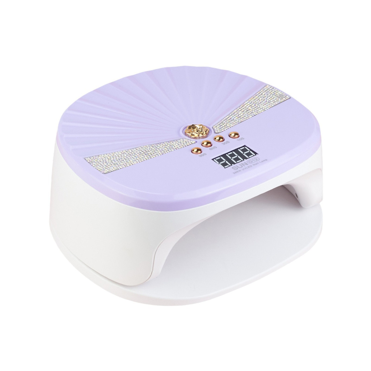 Лампа для сушіння гель-лаку UV/LED SUN G12 потужністю 288 Вт зі стразами (Бузкова)