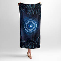 Рушник з принтом «Біткойн. Технології майбутнього. Bitcoin. Future Technologies»