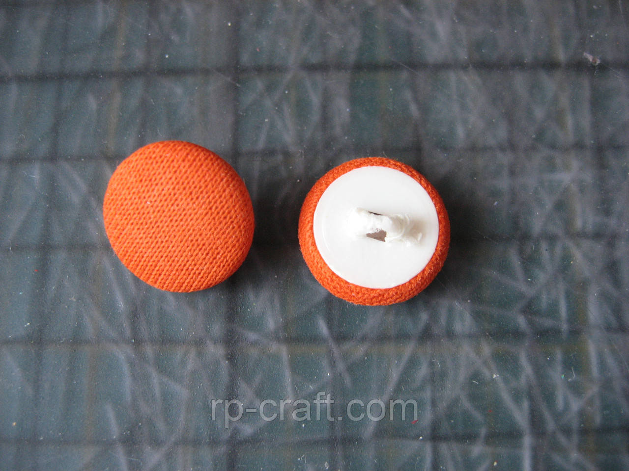 221. Набір пластикових гудзиків, 2 штуки, 7х15х15 мм, оранжеві, фото 1