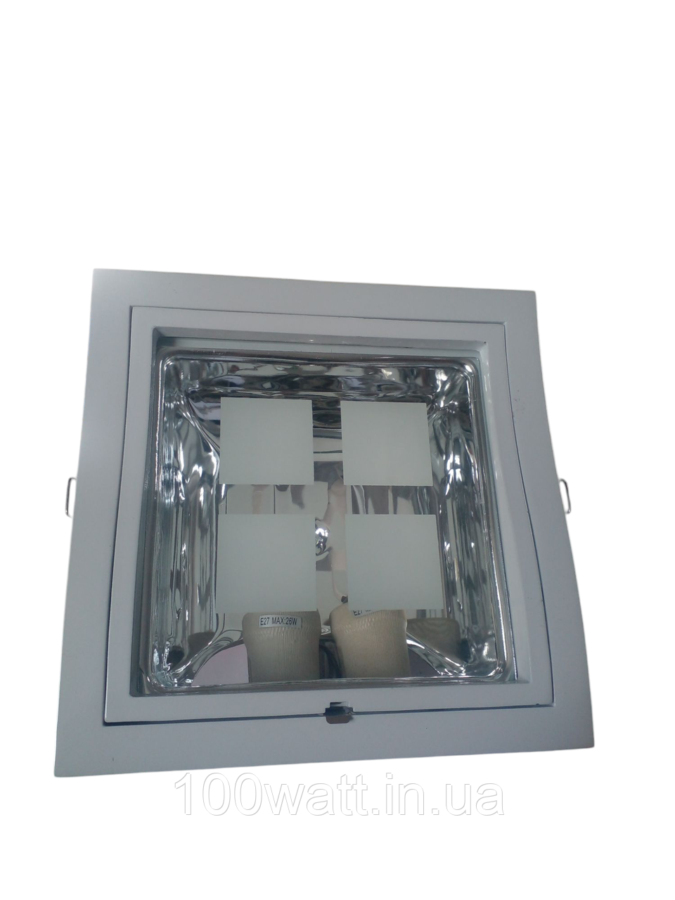 Світильник точковий вбудований DOWN LIGHT S-008 E27 2x26w Білий LUMEN 22001
