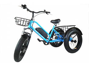 Триколісний електровелосипед VELOMOTOR CARGO 500 W 48 В 15 А·год СИНІЙ, фото 2