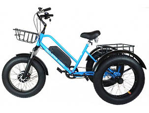 Триколісний електровелосипед VELOMOTOR CARGO 500 W 48 В 15 А·год СИНІЙ, фото 1