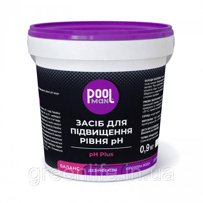 Засіб для підвищення рівня pH Poolman pH Plus, 0.9 кг