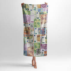 Рушник з принтом «Евро. Сила валюты. Euro. Currency Power»