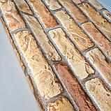 Шпалери вінілові на флізеліновій основі 10.05 × 1.06 м 1304-05, коричневі під цеглу для вітальні, спальні, передпокою, фото 3