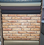 Шпалери вінілові на флізеліновій основі 10.05 × 1.06 м 1304-05, коричневі під цеглу для вітальні, спальні, передпокою, фото 6