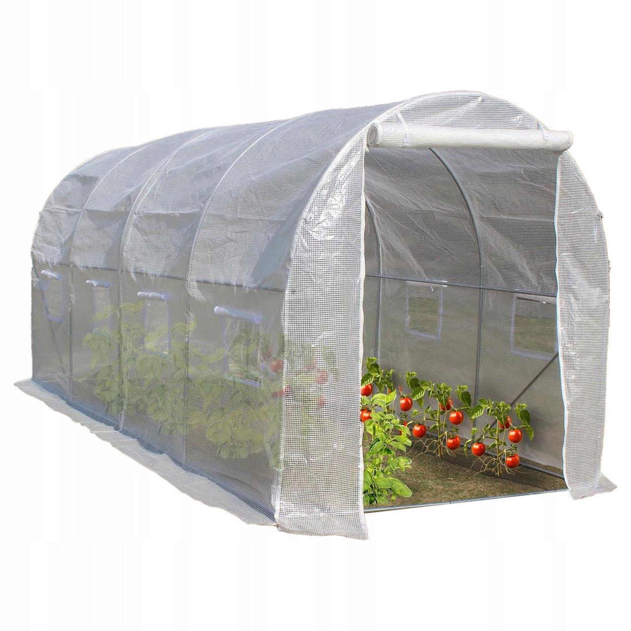 Садова теплиця з UV-12 плівкою 10 м2 (4х2,5х2м) BASS POLSKA, Сіра