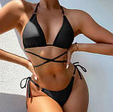 Жіночий роздільний купальник бікіні на зав'язках – комфортний і стильний дизайн, фото 3