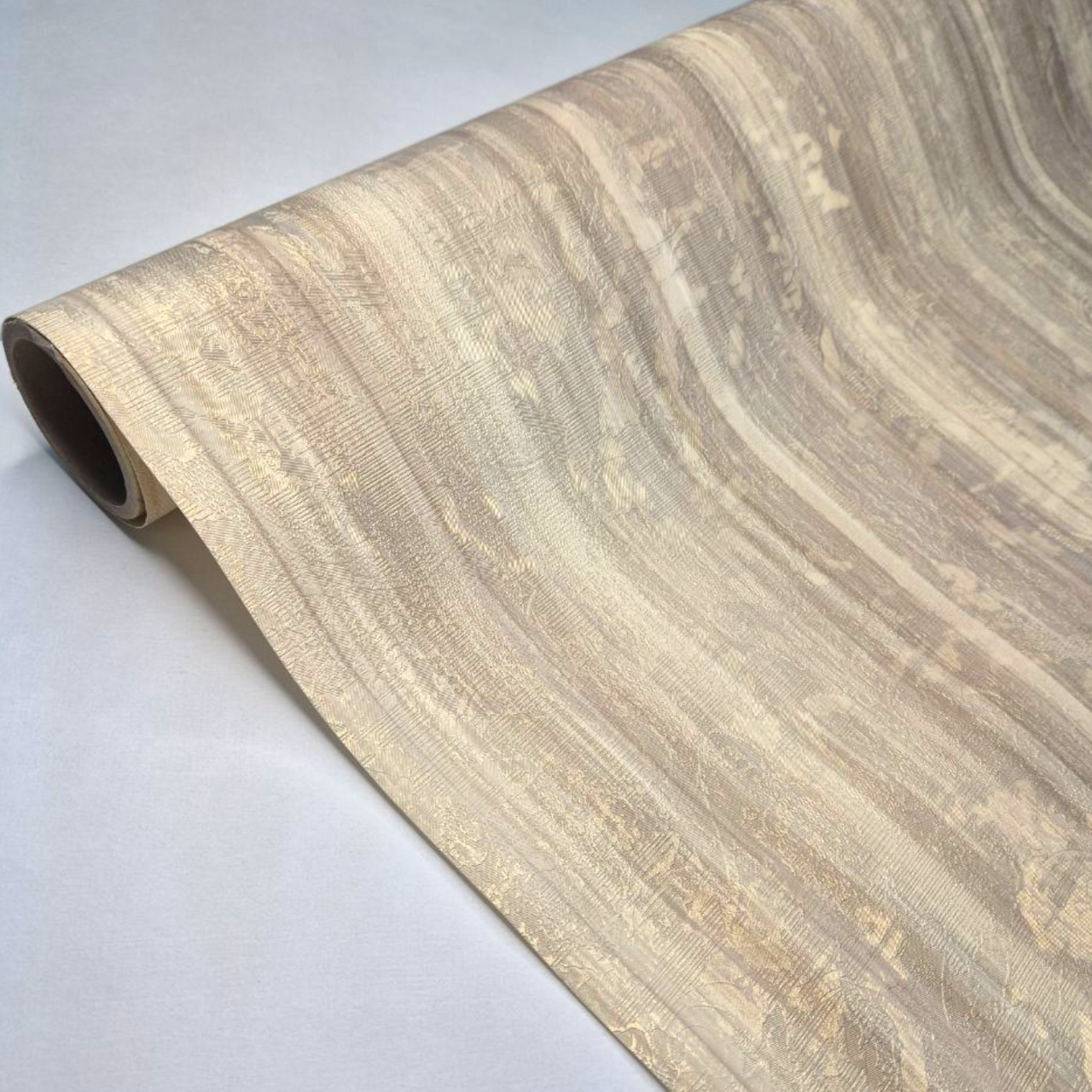 Шпалери вінілові на флізеліновій основі 10.05 × 1.06 м 306-01, бежеві для вітальні, спальні, коридору, передпокою, фото 1
