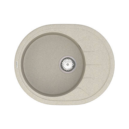 Гранітна мийка для кухні Platinum 5852 VESTA матова Сірий мусон, фото 1