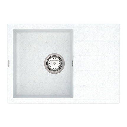 Гранітна мийка для кухні Platinum 7850W TOSKANA матова Біла в крапку, фото 1