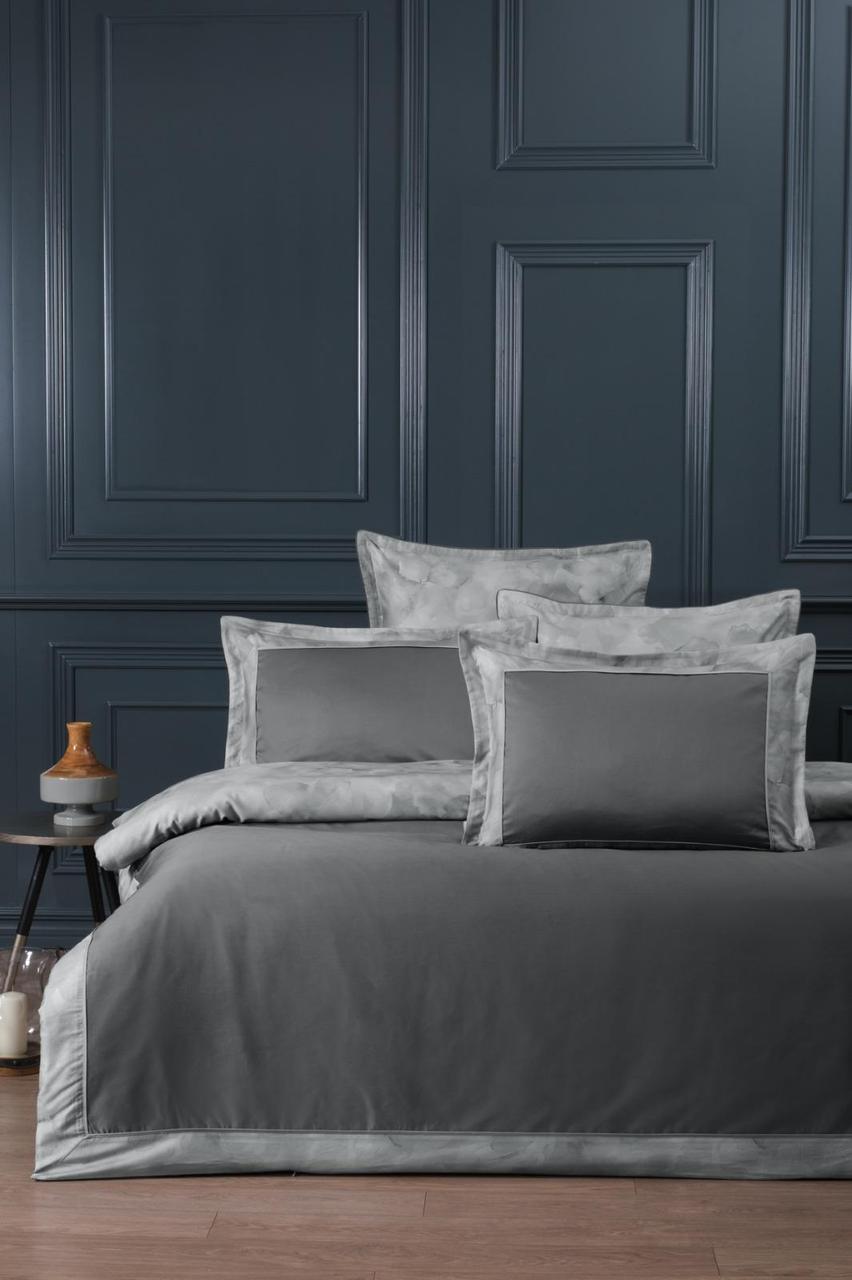 Постільна білизна La Romano Silk Satin 200×220 см Rivano Steelgrey, фото 1