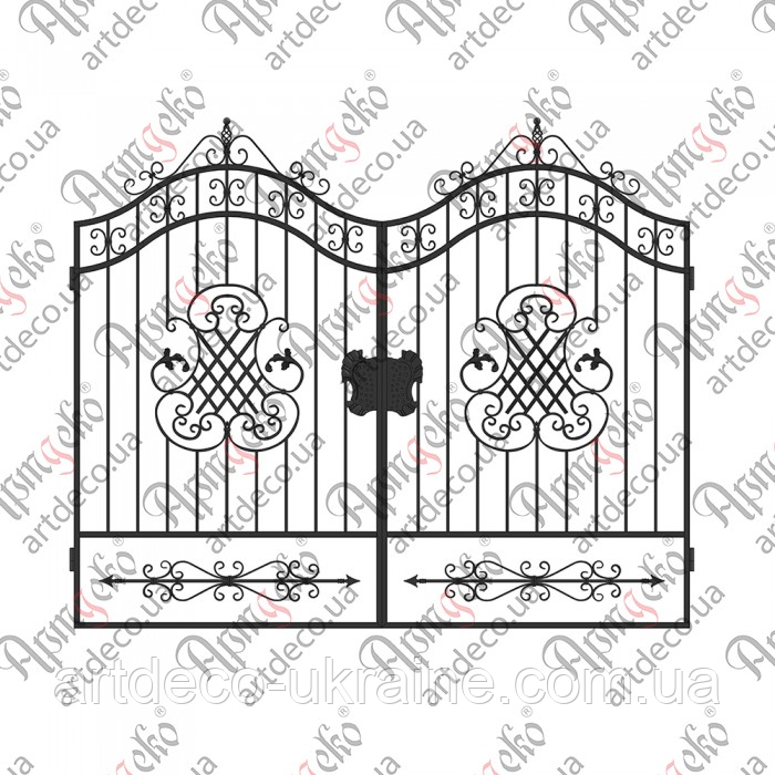 Ковані ворота  2175х2700.(КВ-06). КОМПЛЕКТ ЕЛЕМЕНТІВ, фото 1
