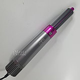 Стайлер для волосся з насадками 5в1, фен мультистайлер зі шкіряним кейсом у комплекті DC-51-Brown, фото 7