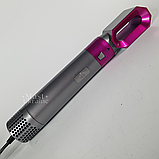 Стайлер для волосся з насадками 5в1, фен мультистайлер зі шкіряним кейсом у комплекті DC-51-Brown, фото 9