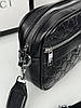 Чоловіча сумка месенджер Gucci крос боді через плече чорний Гуччі, фото 3