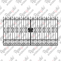 Ковані ворота 1920х3600 (КВ-03). КОМПЛЕКТ ЕЛЕМЕНТІВ