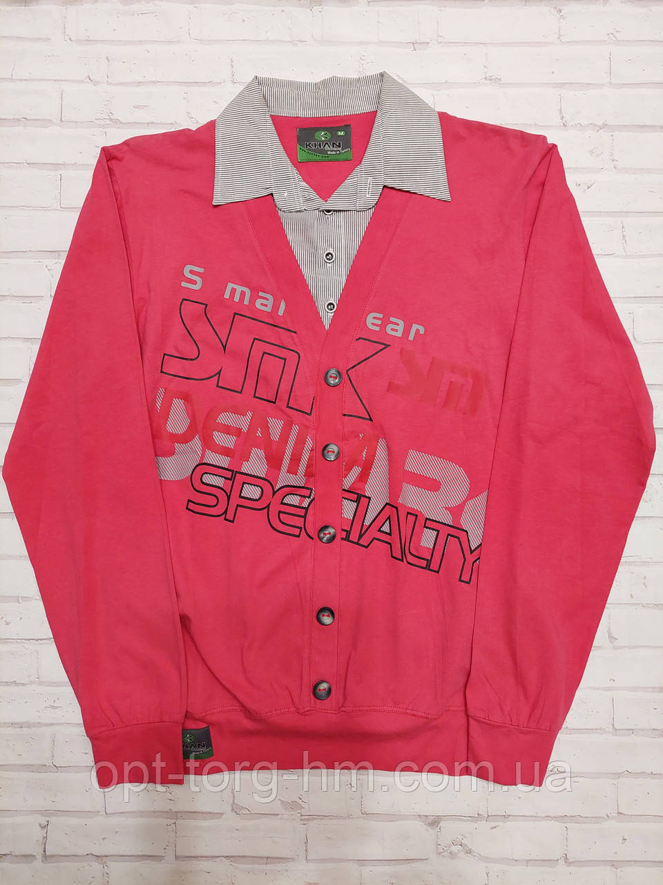 Чоловічий  батник  з воротніком    L, фото 1