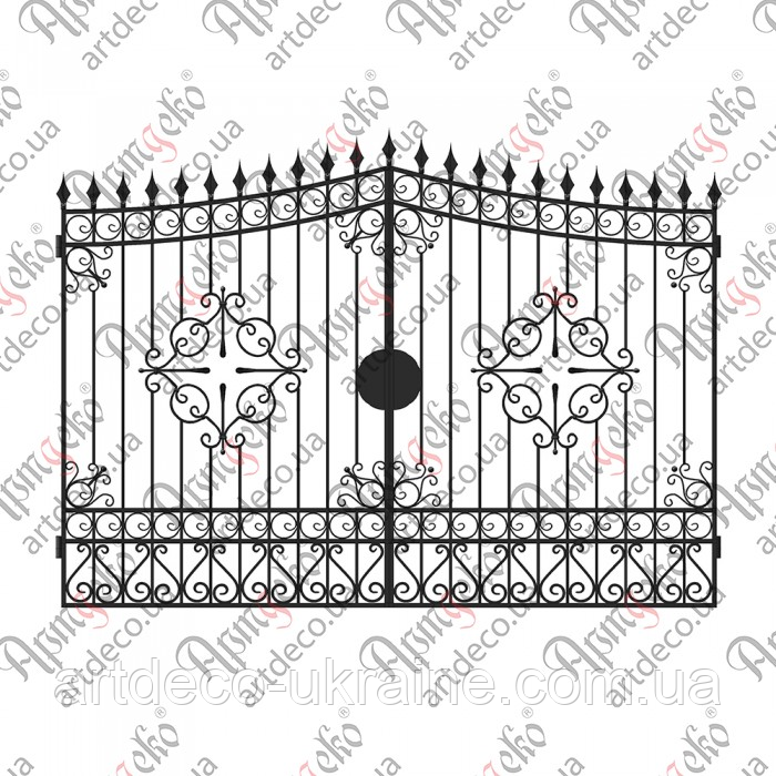 Ковані ворота.2180х2960 (КВ-09) КОМПЛЕКТ ЕЛЕМЕНТІВ, фото 1