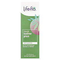 Рідкий йод Life-flo "Liquid Iodine Plus" плюс йодид калію для захисту від радіації, без смаку, 150 мкг (59 мл)