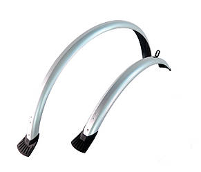 Крила пластикові 26" повнорозмірні з бризковиками Сірі