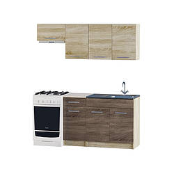 Компактна кухня Еко набір 1.7 м, бюджетний кухонний гарнітур 170 см Еверест