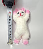 Сквіш « Таба лапка» Пухнастий рожевий довгий котик, фото 3