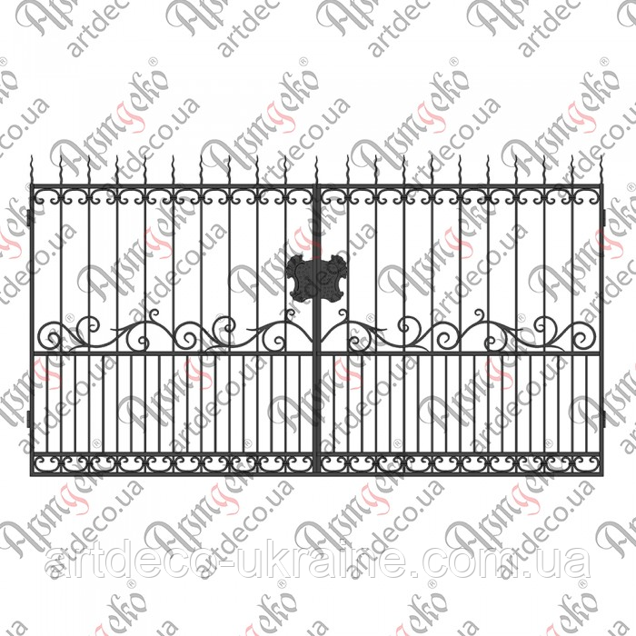 Ворота ковані 1975х3420 (КВ-02) КОМПЛЕКТ ЕЛЕМЕНТІВ, фото 1