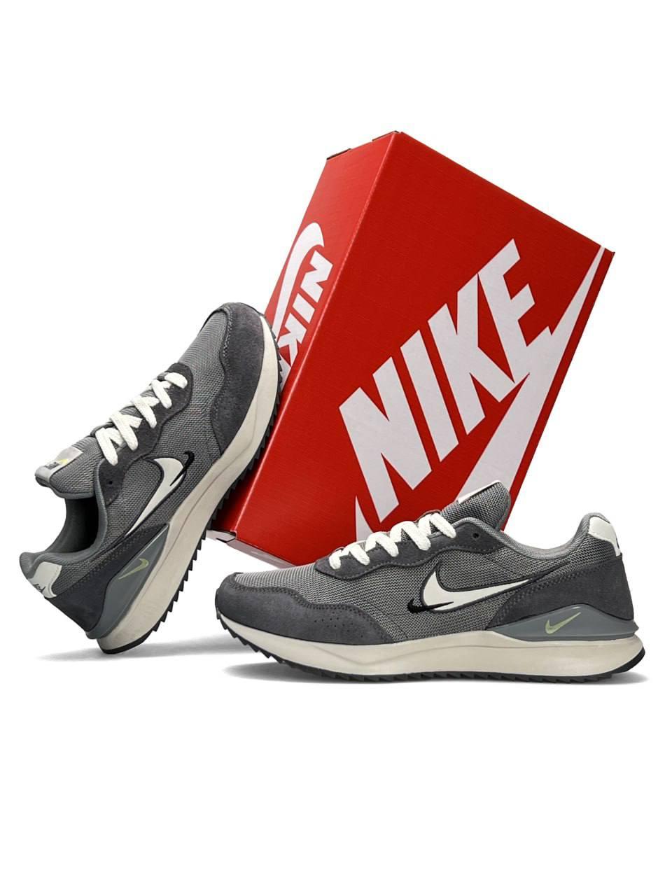 Чоловічі кросівки замша текстиль Nike Zoom Venture Grey White, кеди Найк замшеві текстиль. Чоловіче взуття