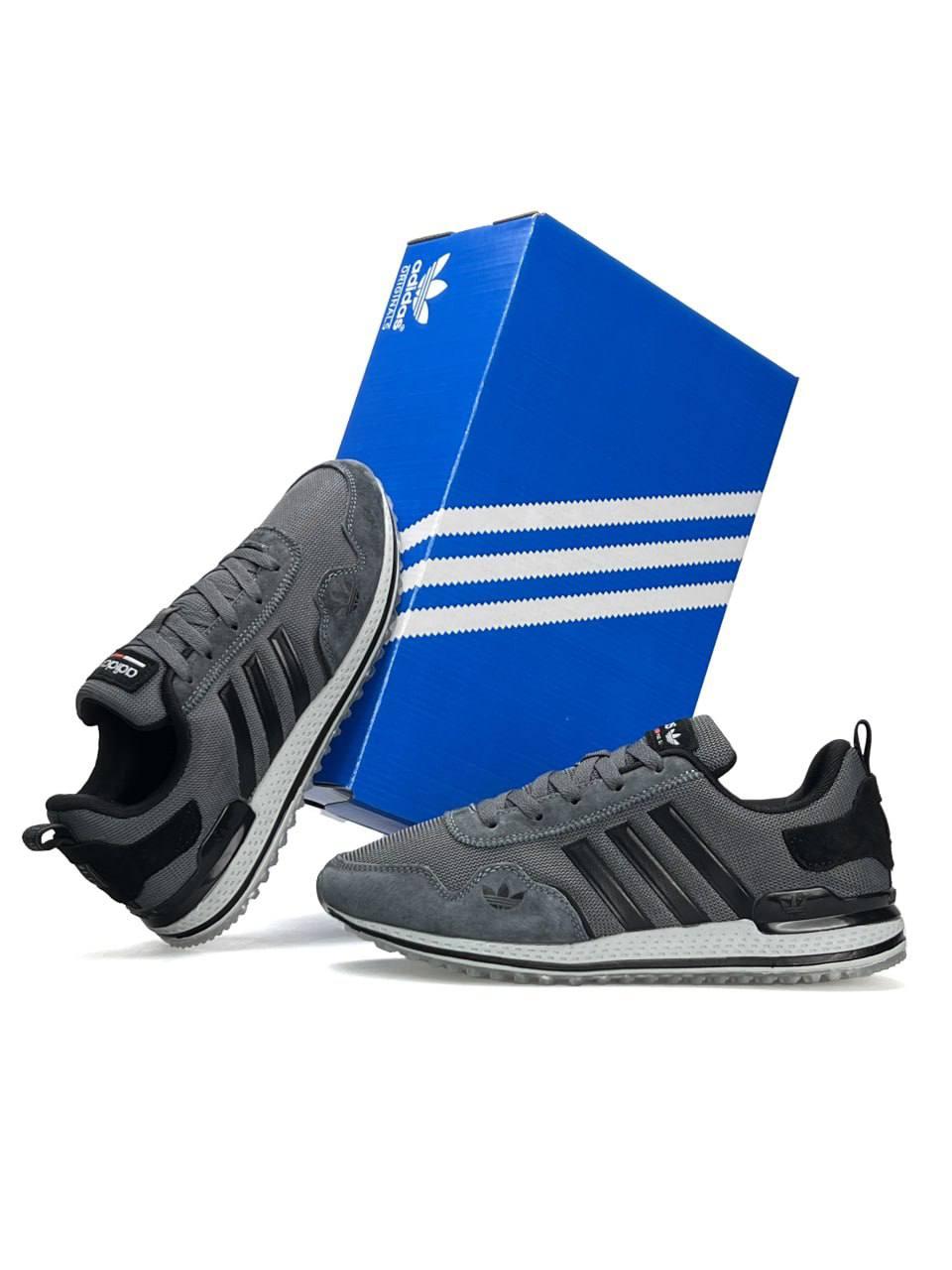 Чоловічі кросівки замша текстиль Adidas POD-S Dark Grey Black, кеди Адідас замшеві текстильні. Чоловіче взуття