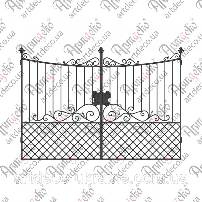 Ковані ворота. 2135х3000 (КВ-04) КОМПЛЕКТ ЕЛЕМЕНТІВ, фото 1