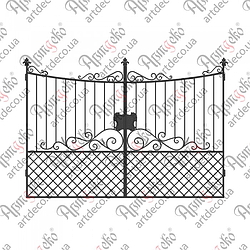 Ковані ворота. 2135х3000 (КВ-04) КОМПЛЕКТ ЕЛЕМЕНТІВ