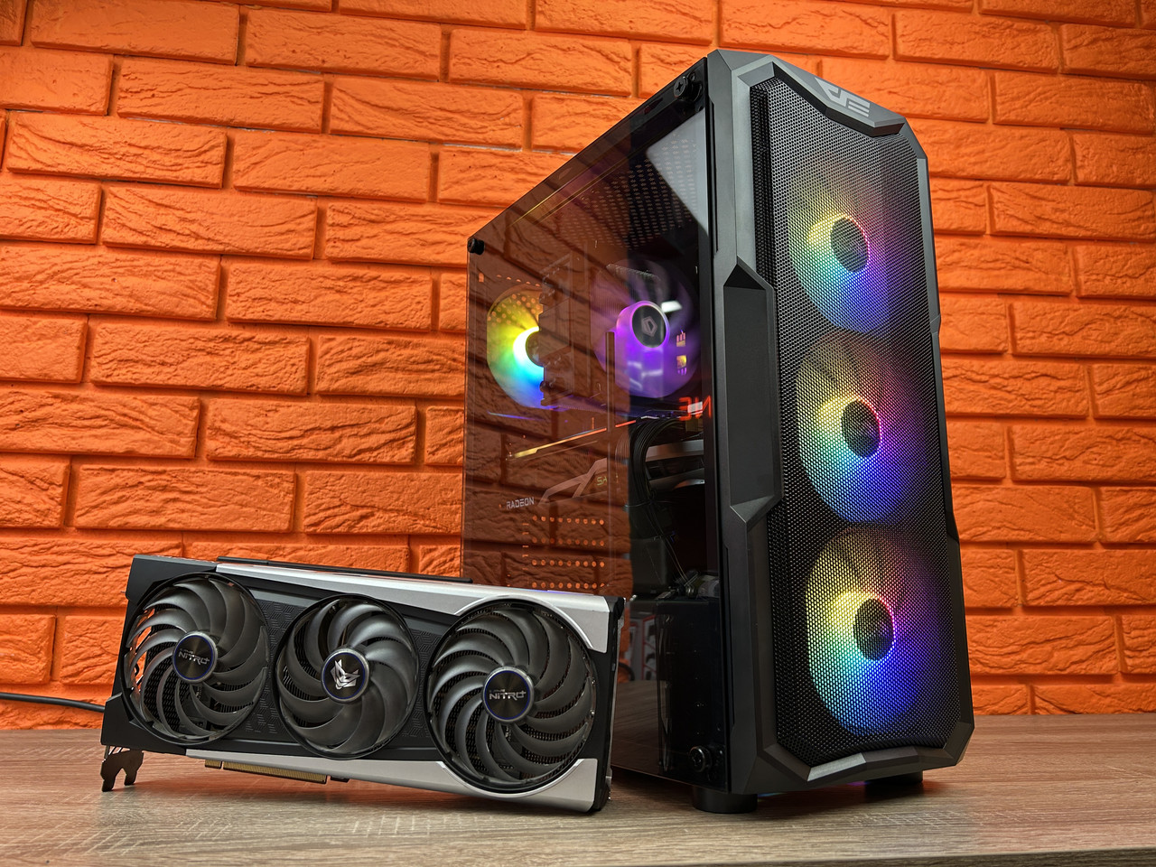 Ігровий комп'ютер DarkFlash, AMD Ryzen 5 7500F (6 ядер), DDR5 32ГБ, NVME 1TB, RX 6800XT 16GB