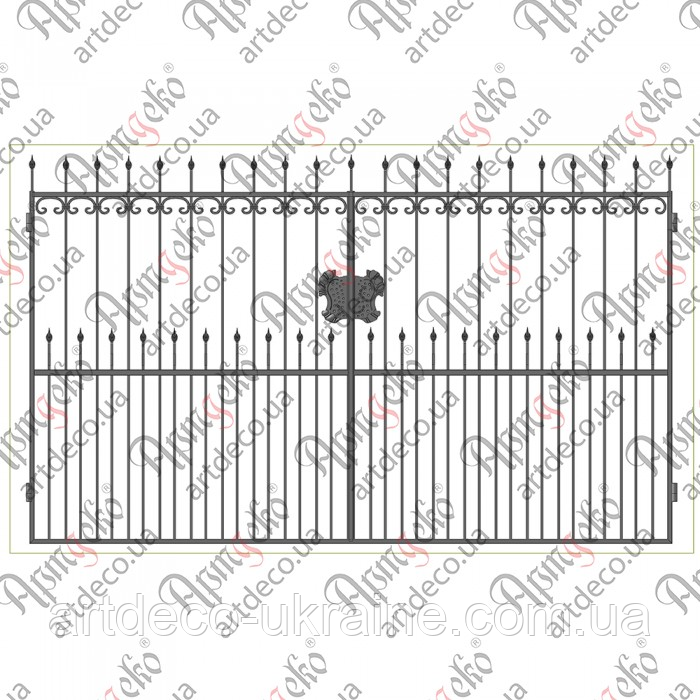 Ковані ворота.2100х3400 (КВ-01) КОМПЛЕКТ ЕЛЕМЕНТІВ, фото 1