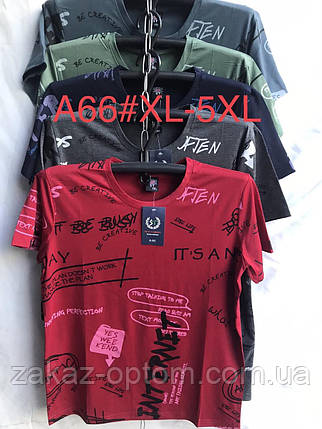 Футболка чоловіча норма гуртом (XL-5XL) Китай А66-132572, фото 1