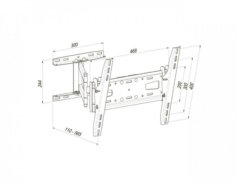 Кронштейн KSL WMO-6245T (VESA400х400) ( Чорний ) DS, фото 1