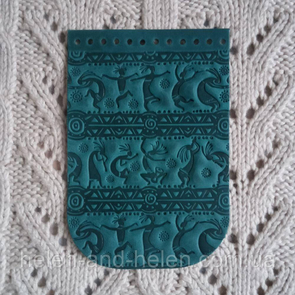 Клапан для міні сумки 12*18 "Кокопеллі". Морська хвиля, фото 1