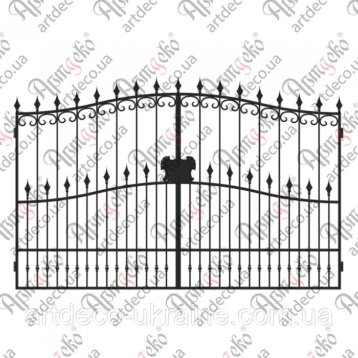 Ковані ворота 2170х3310 (КВ-07) КОМПЛЕКТ ЕЛЕМЕНТІВ, фото 1