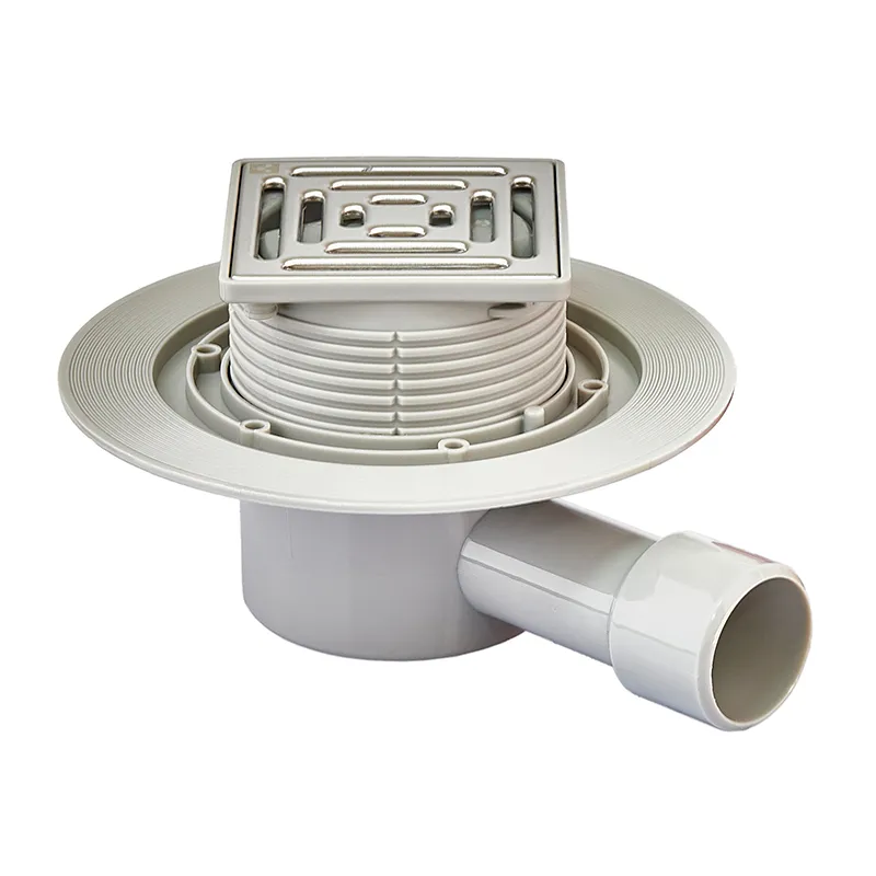 Душовий трап з нержавіючої сталі SUS304 Koer FD14-100x100-90 (кутовий відвід) (AC0661), фото 1