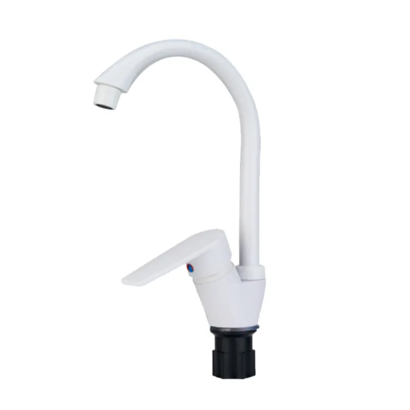 Змішувач для кухні Plamix Oscar-011 White (з підведенням) (30 шт/ящ) (PM0650)