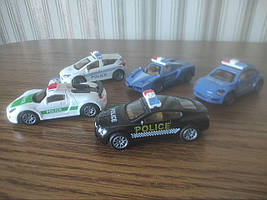 Іграшка набір металопластикових машинок поліція 5шт NO.QZ624-G