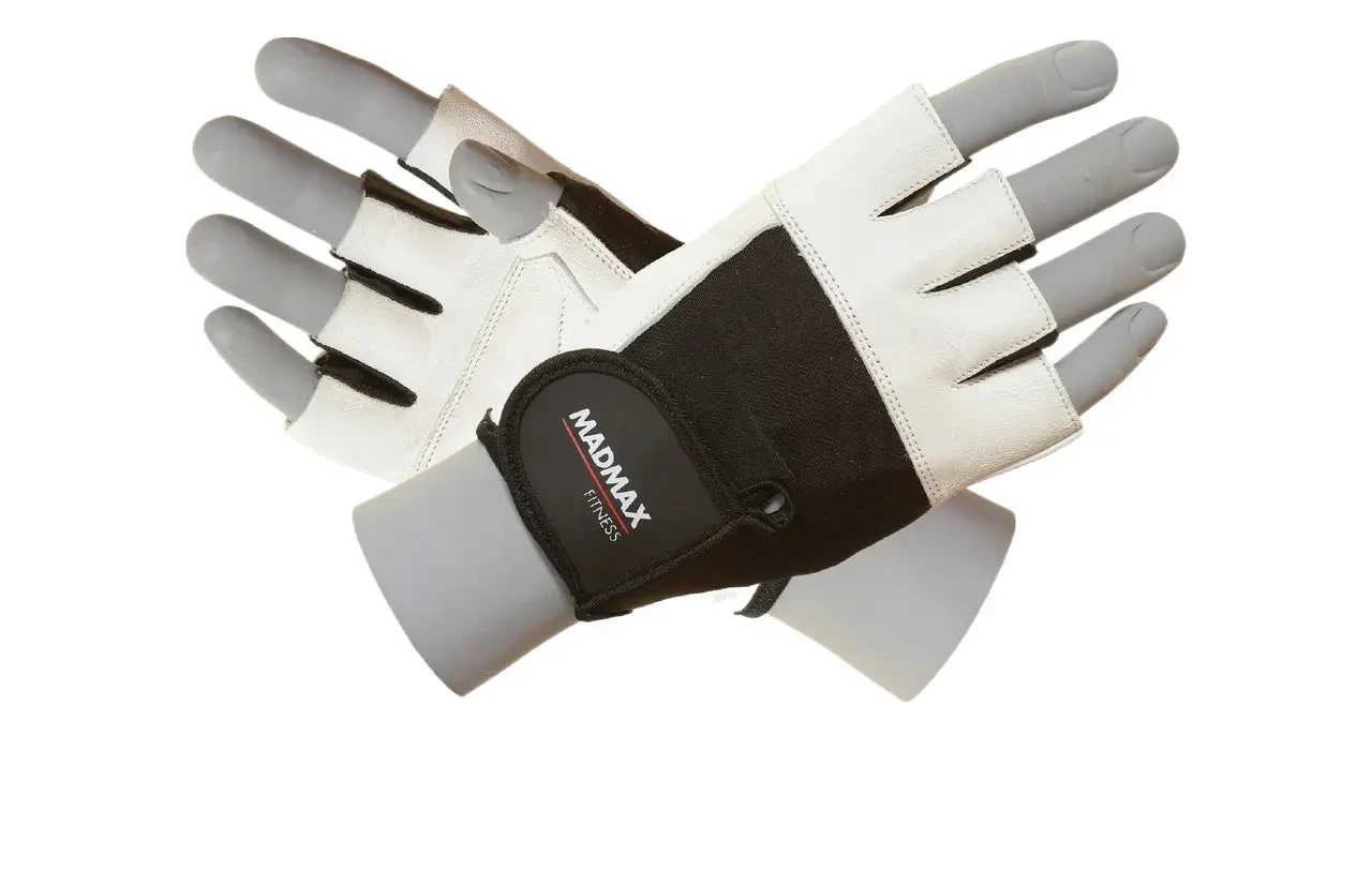 Рукавички для фітнесу MadMax MFG-444 Fitness White XXL 23,5-25 см