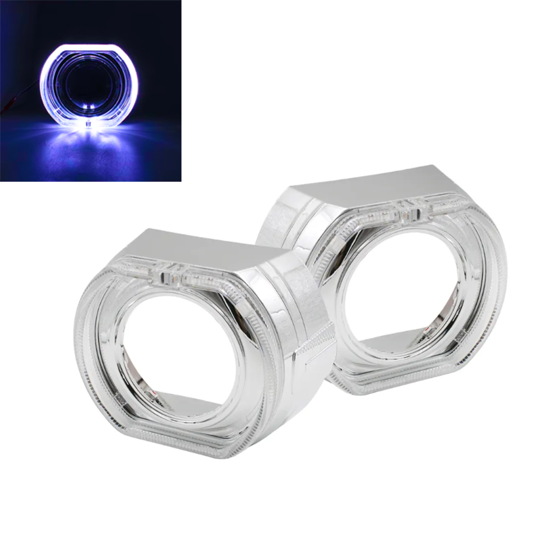 Маски для лінз з LED-підсвіткою BSmart Shroud 40W хром 3.0 дюйма blue, фото 1