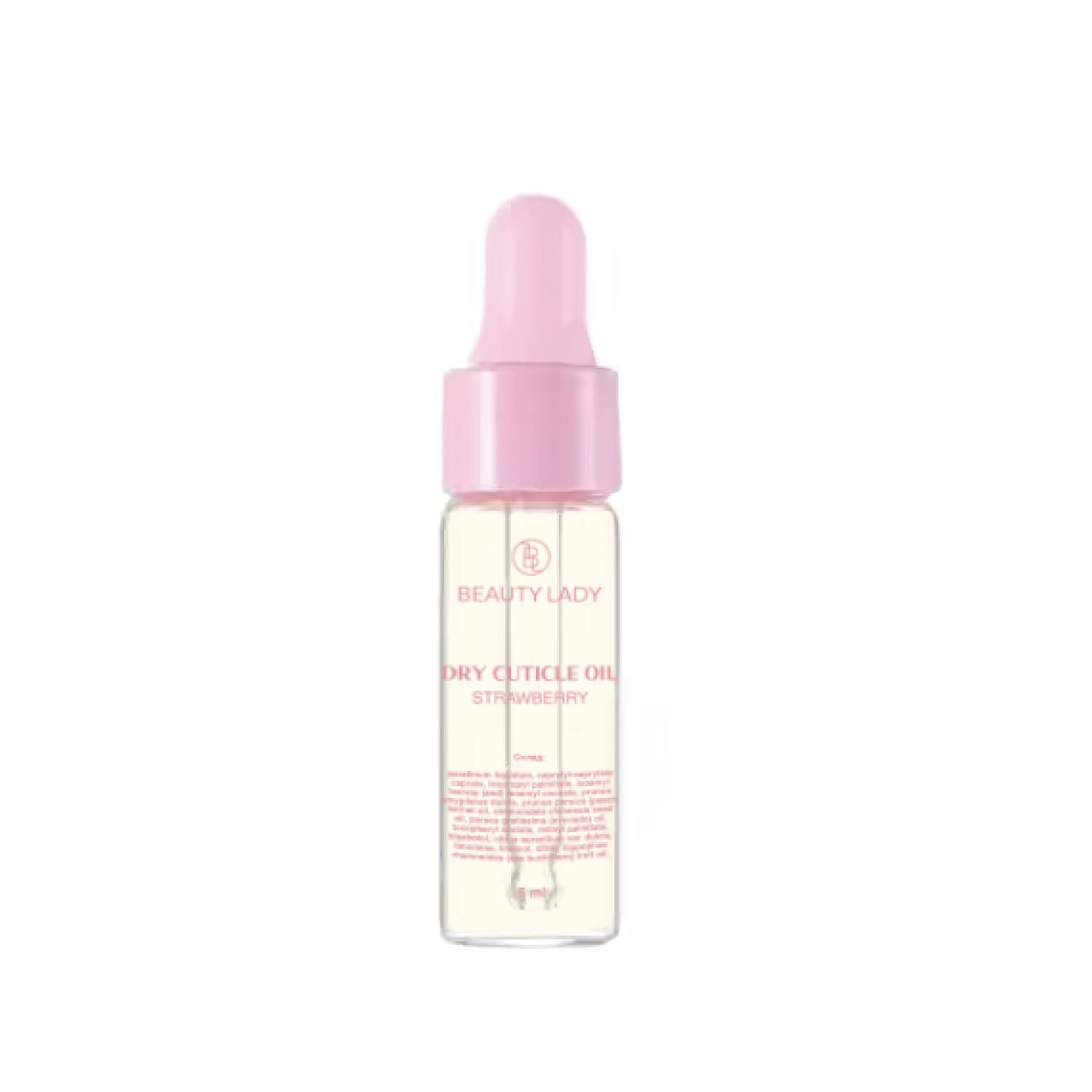 Суха олія для кутикули Strawberry Beauty Lady з ароматом полуниці, 5 мл, фото 1